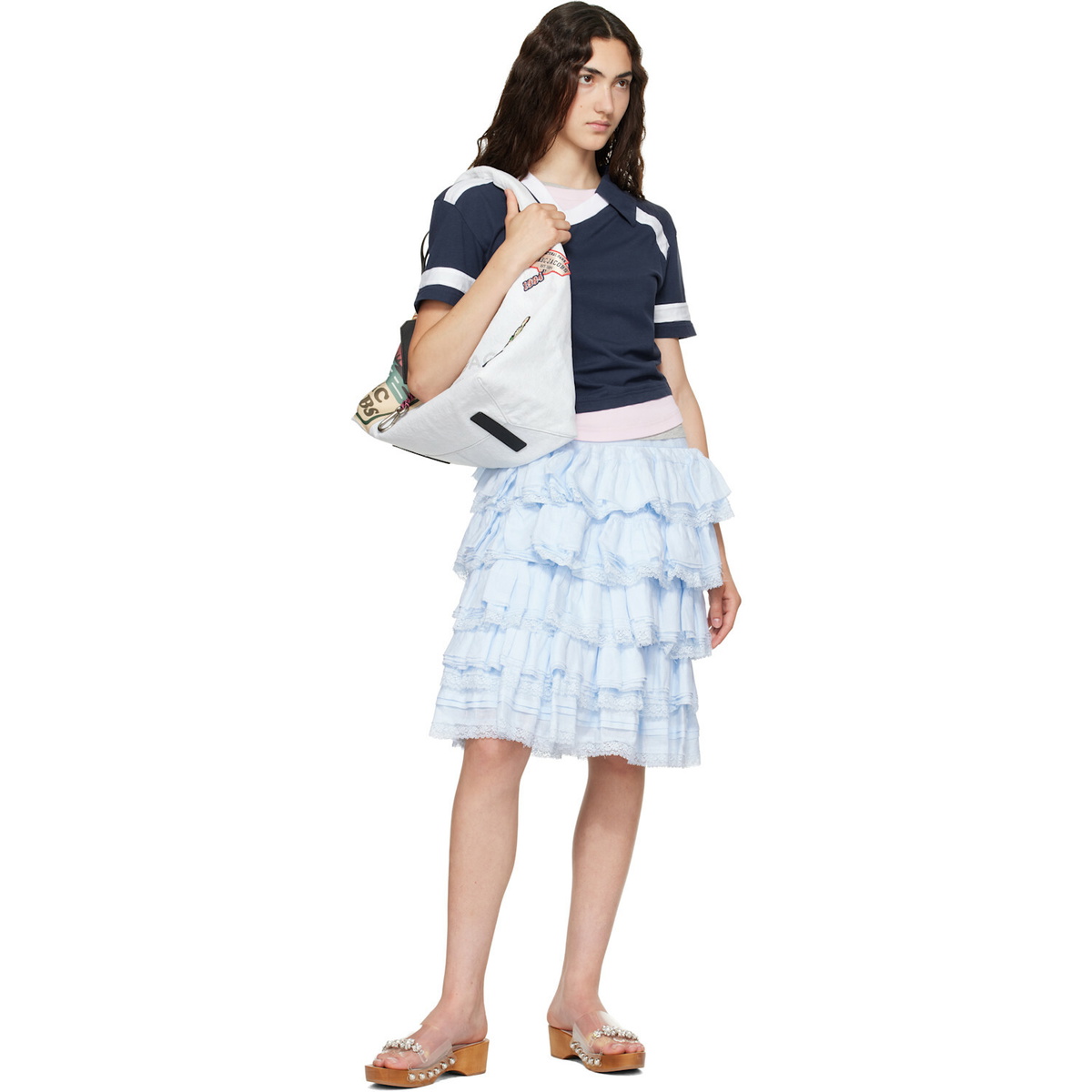 Marc Jacobs Blue 'The Camp Patchwork Denim Sack' Tote