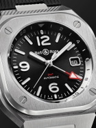 Bell & Ross - GMT Automatic 41mm Stainless Steel and Rubber Watch, Ref. No. BR05G-BL-ST/SRB