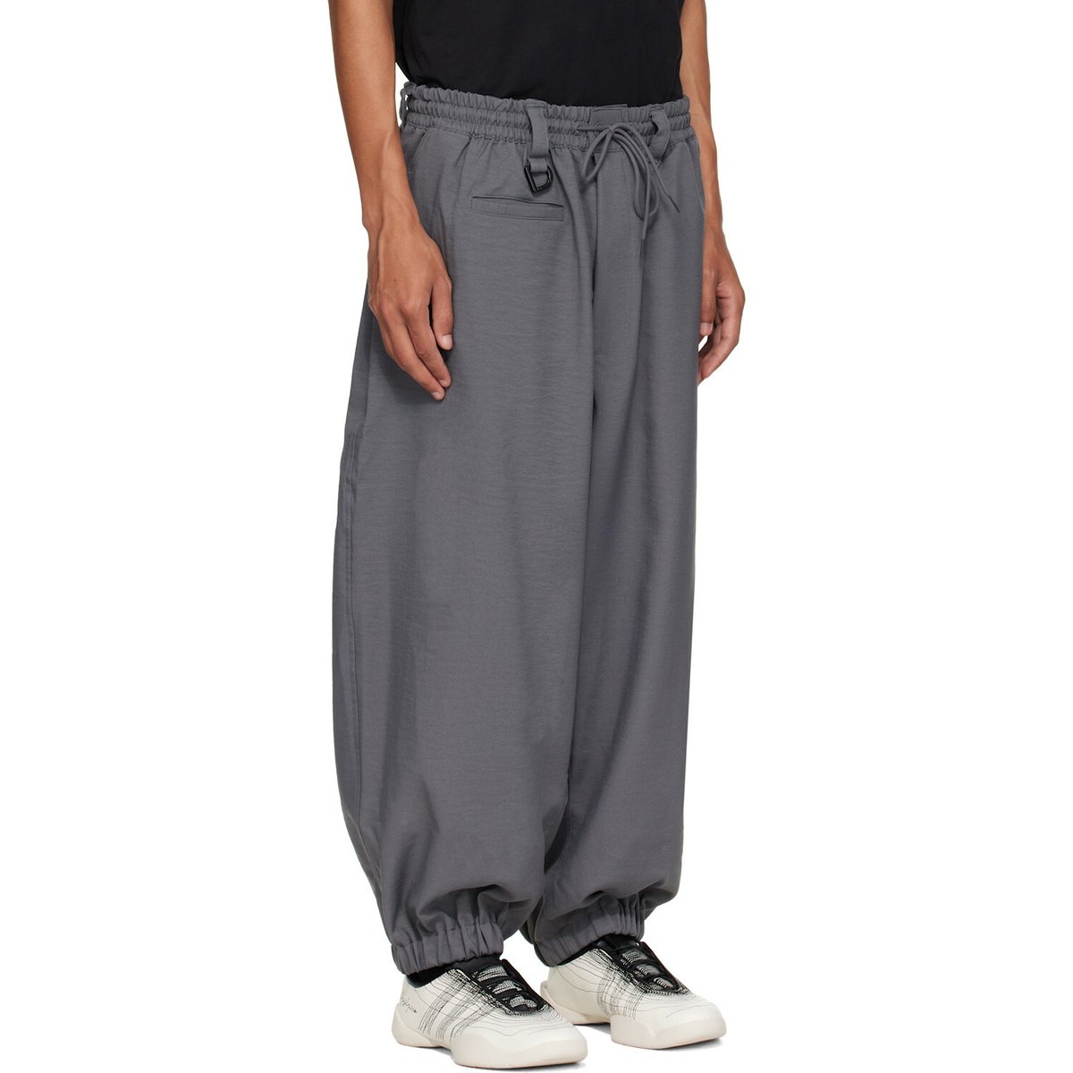 Y-3 Gray Sport Uniform Cuffed Trousers