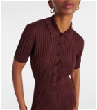 Gabriela Hearst Ribbed-knit silk and cashmere midi dress