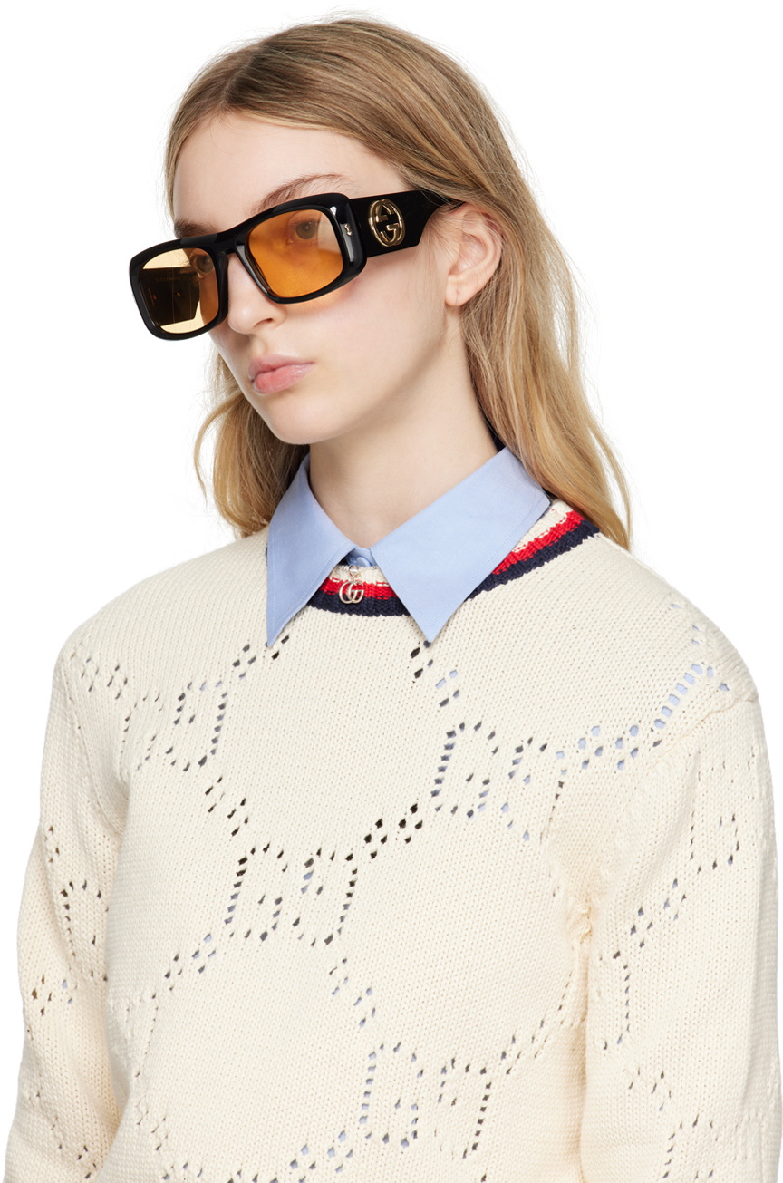 Womens Square Sunglasses Black - Gucci