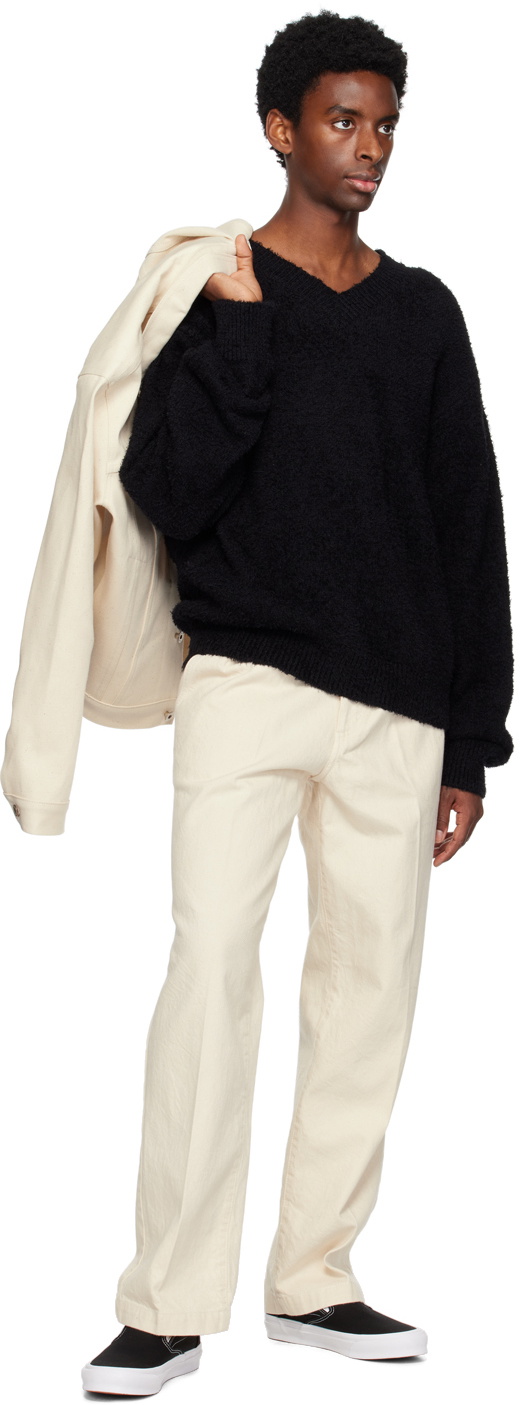 mfpen Black V-Neck Sweater mfpen
