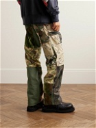 Gallery Dept. - Pappy Straight-Leg Patchwork Cotton-Twill, Canvas and Ripstop Trousers - Green