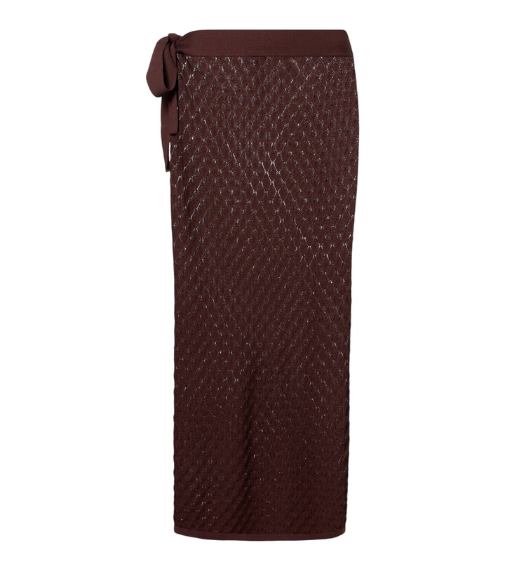 Photo: Melissa Odabash Dawn knitted wrap skirt