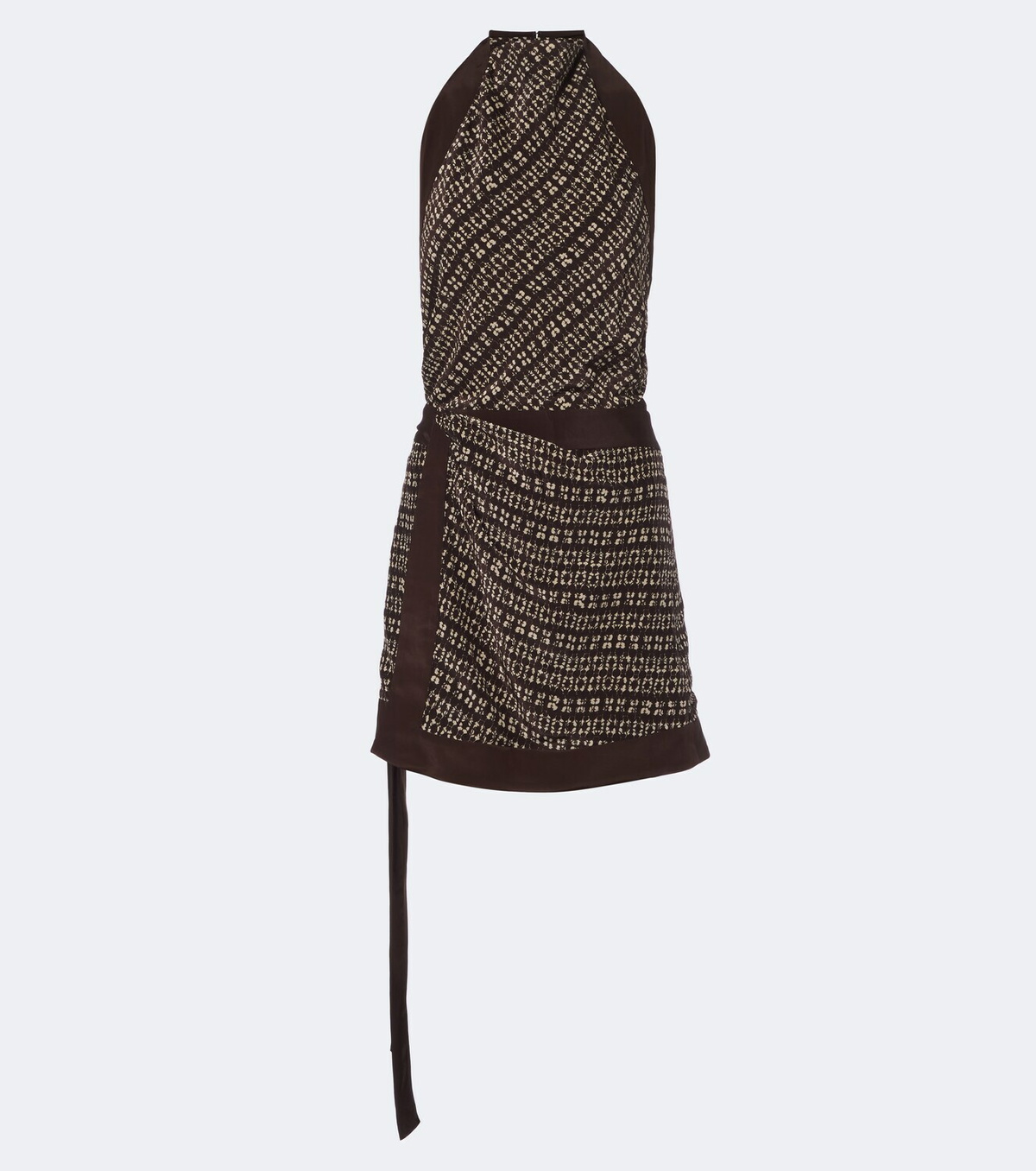 SIR Astrid printed open-back minidress