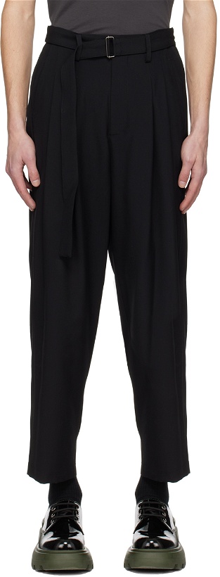 Photo: ATTACHMENT Black Tapered Trousers
