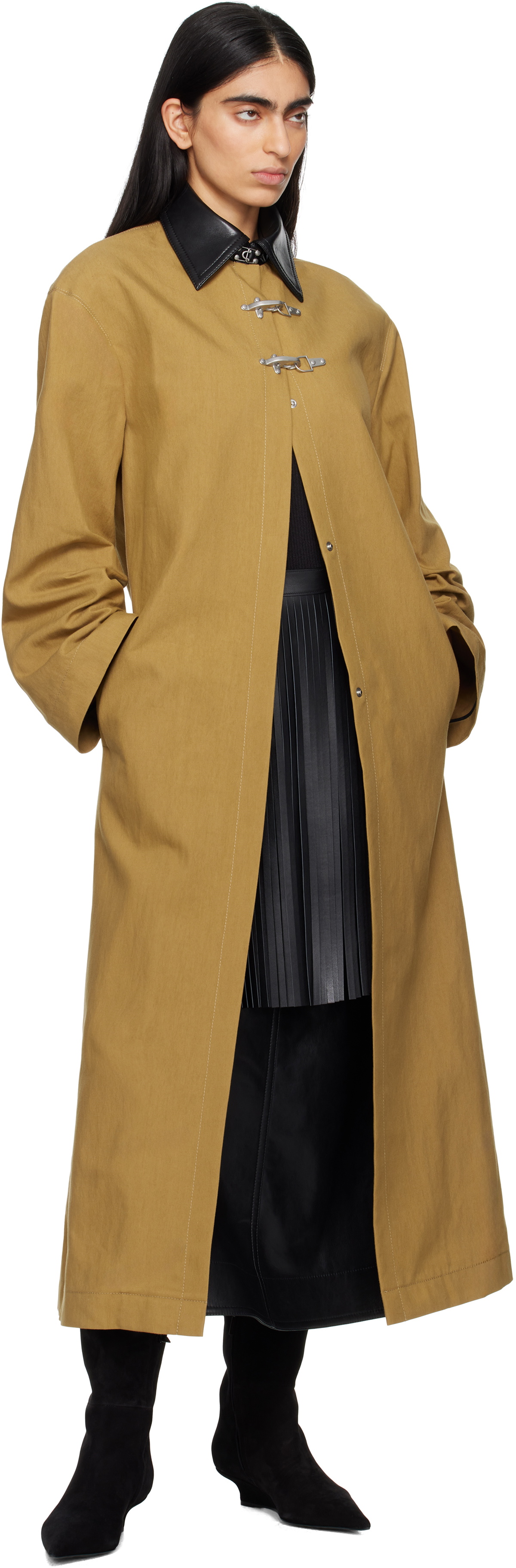 Nanushka Khaki Zofia Coat