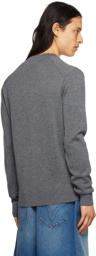 AMI Paris Gray Ami De Cœur Sweater