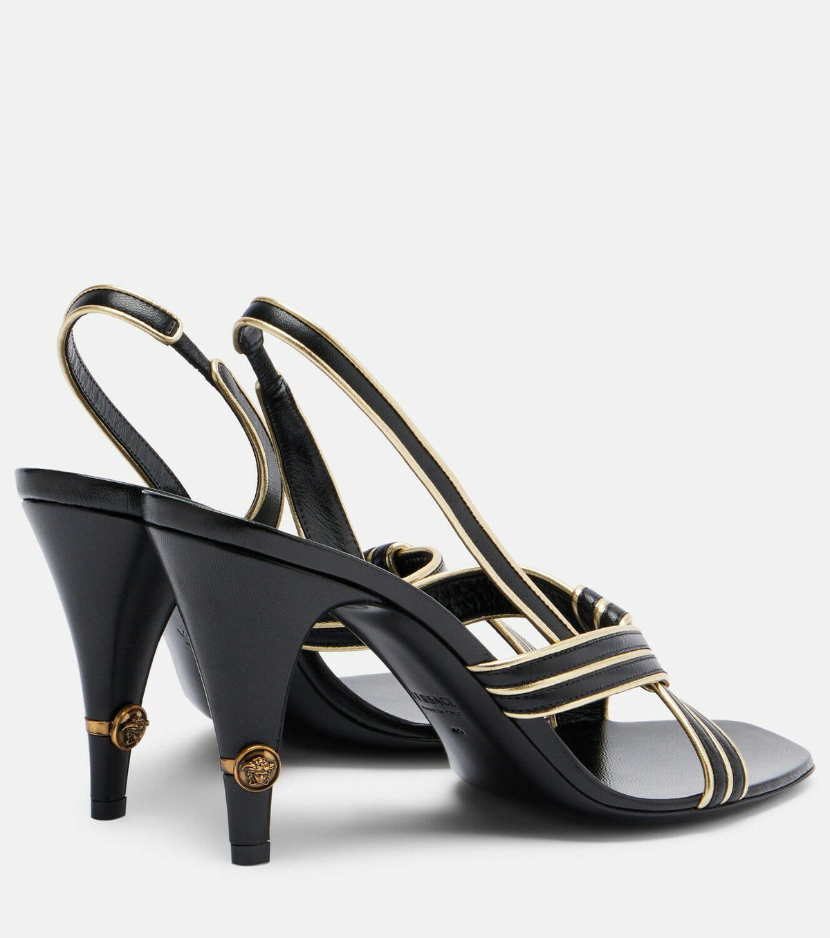 Versace Gianni leather slingback sandals