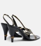 Versace Gianni leather slingback sandals