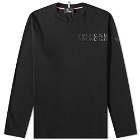 Moncler Grenoble Men's Long Sleeve Tonal Logo T-Shirt in Black