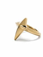 Stephen Webster 18K Yellow Gold New Cross Onyx Ring