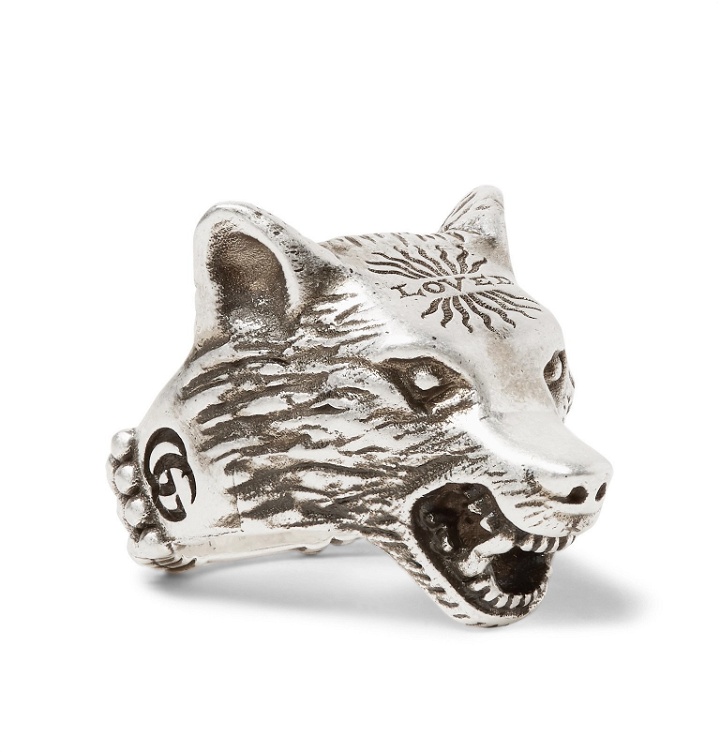 Photo: Gucci - Anger Forest Burnished Sterling Silver Ring - Silver