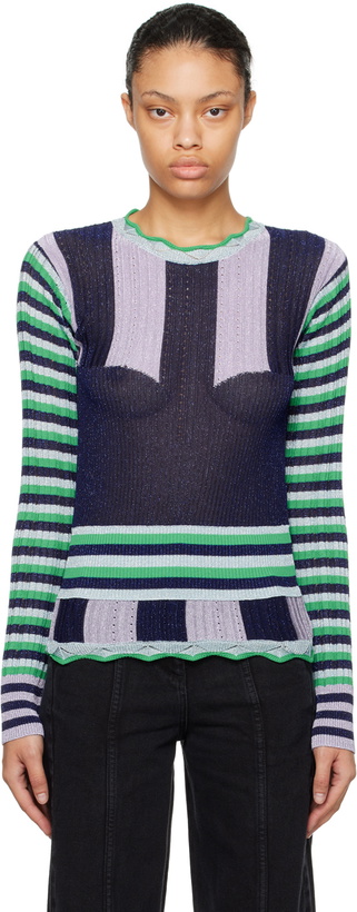 Photo: Henrik Vibskov Blue & Purple Block Sweater