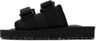 Suicoke Black Moto-Cab-Eco Sandals