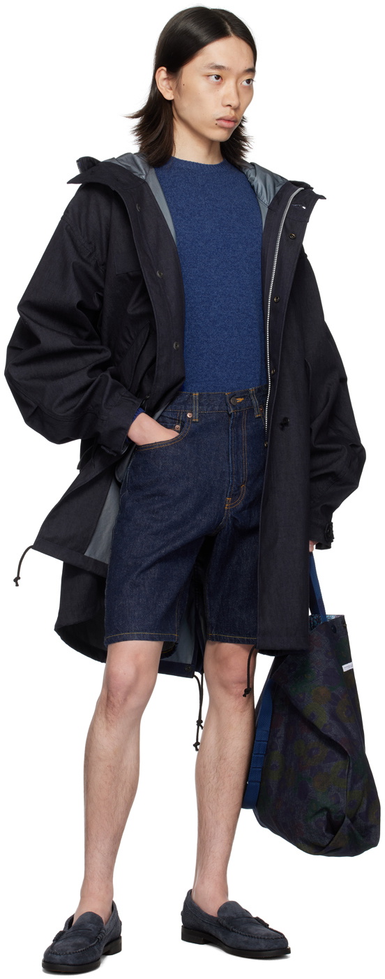 BEAMS PLUS Indigo Relaxed-Fit Denim Shorts