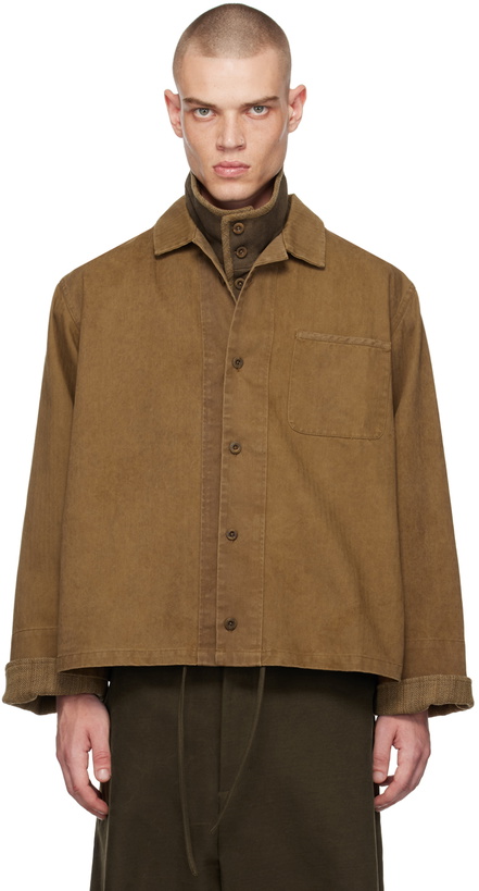 Photo: Aviva Jifei Xue Brown Boxy Shirt