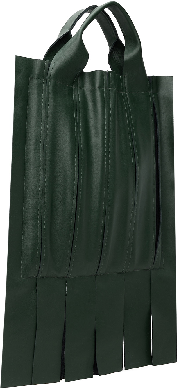 T/SEHNE SSENSE Exclusive Green Accordion Tote