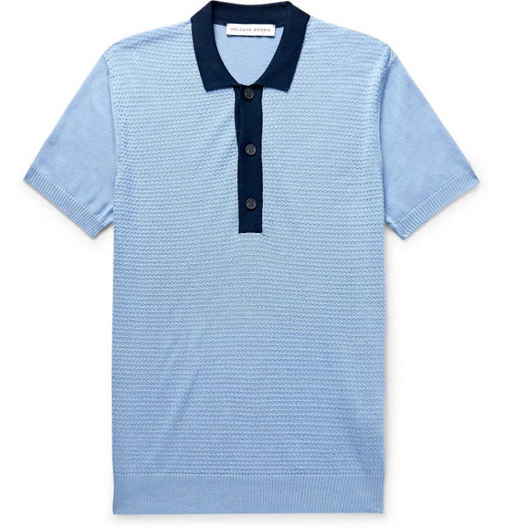 Photo: Orlebar Brown - Rushton Slim-Fit Cotton Polo Shirt - Blue