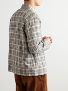 Folk - Pebble Checked Cotton and Linen-Blend Flannel Jacket - Neutrals