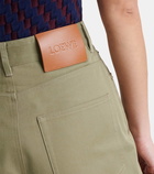 Loewe High-rise cotton wide-leg pants