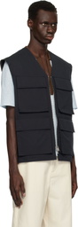 Jil Sander Black Bellows Pocket Vest