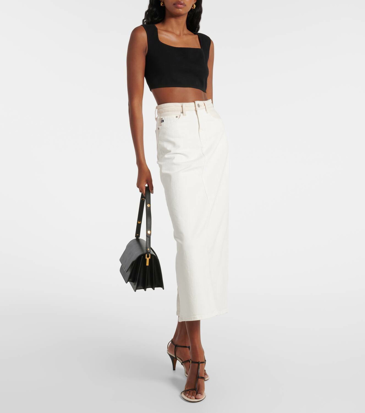 AG Jeans Denim maxi skirt