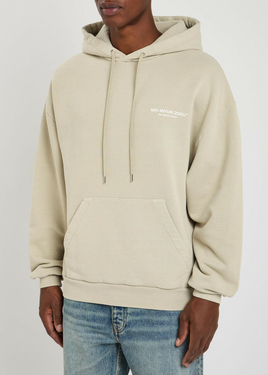 Mki Miyuki Zoku Design Studio Hooded Cotton-blend Sweatshirt Dark Grey