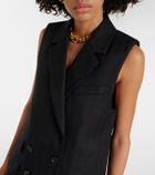 CO Pinstriped wool vest