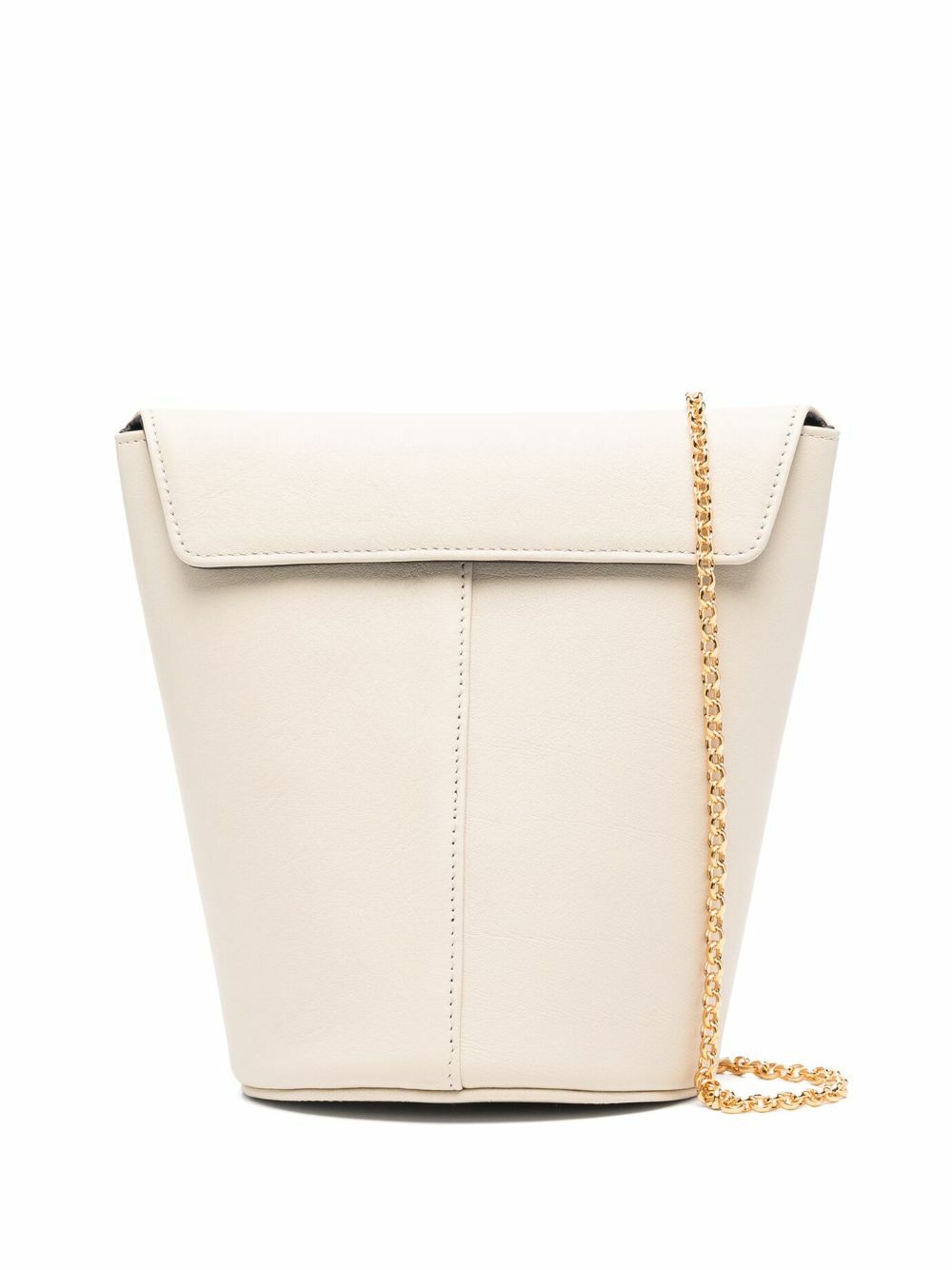 Tsatsas White Olive Leather Bucket Bag