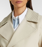 Bottega Veneta Intrecciato striped wool and cotton peacoat