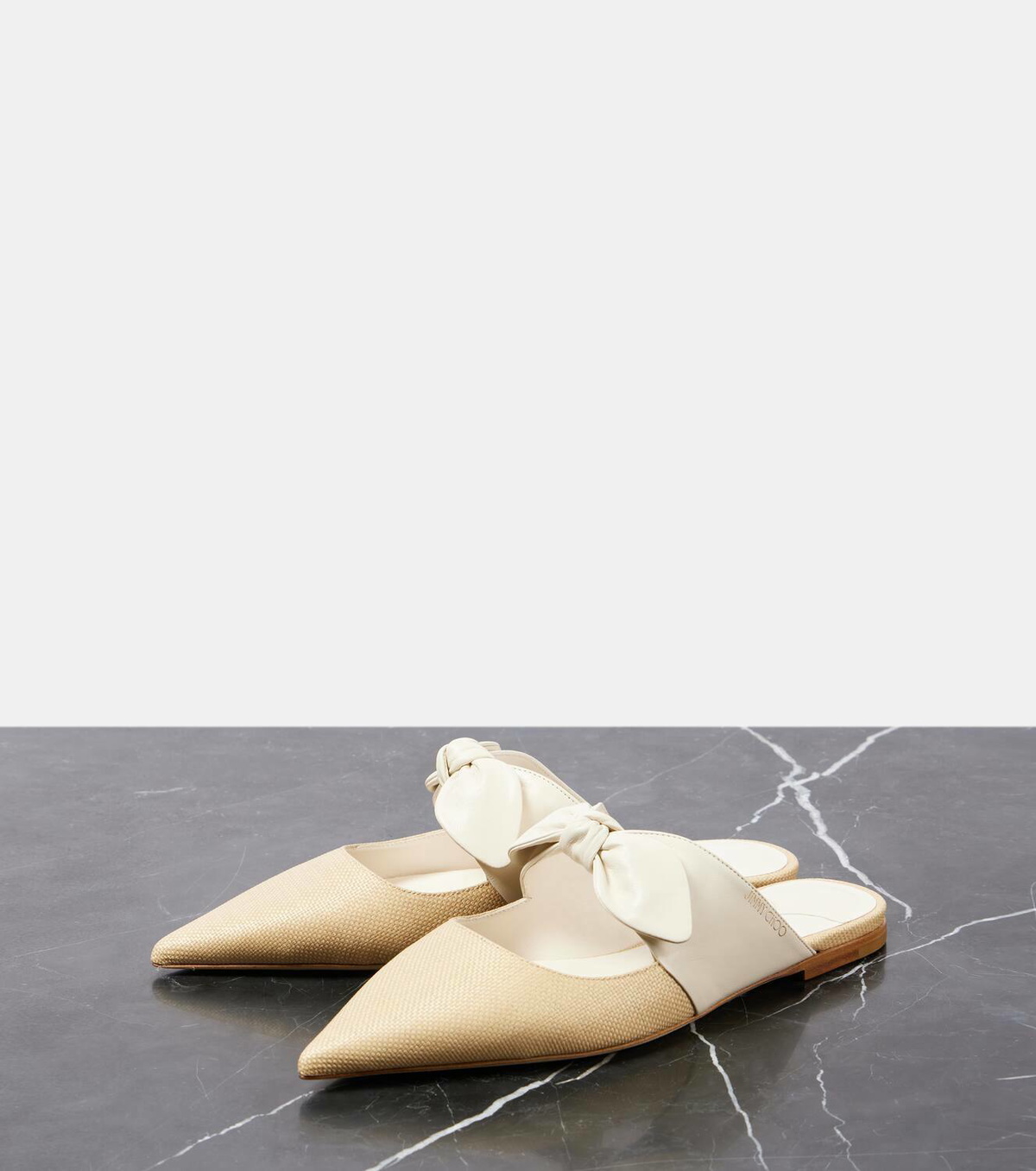 Jimmy Choo Rali leather and raffia mules Jimmy Choo