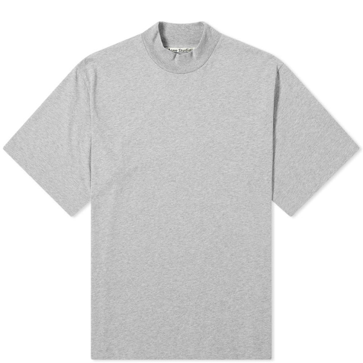 Photo: Acne Studios Eagan Mock Neck Tee Light Grey Melange