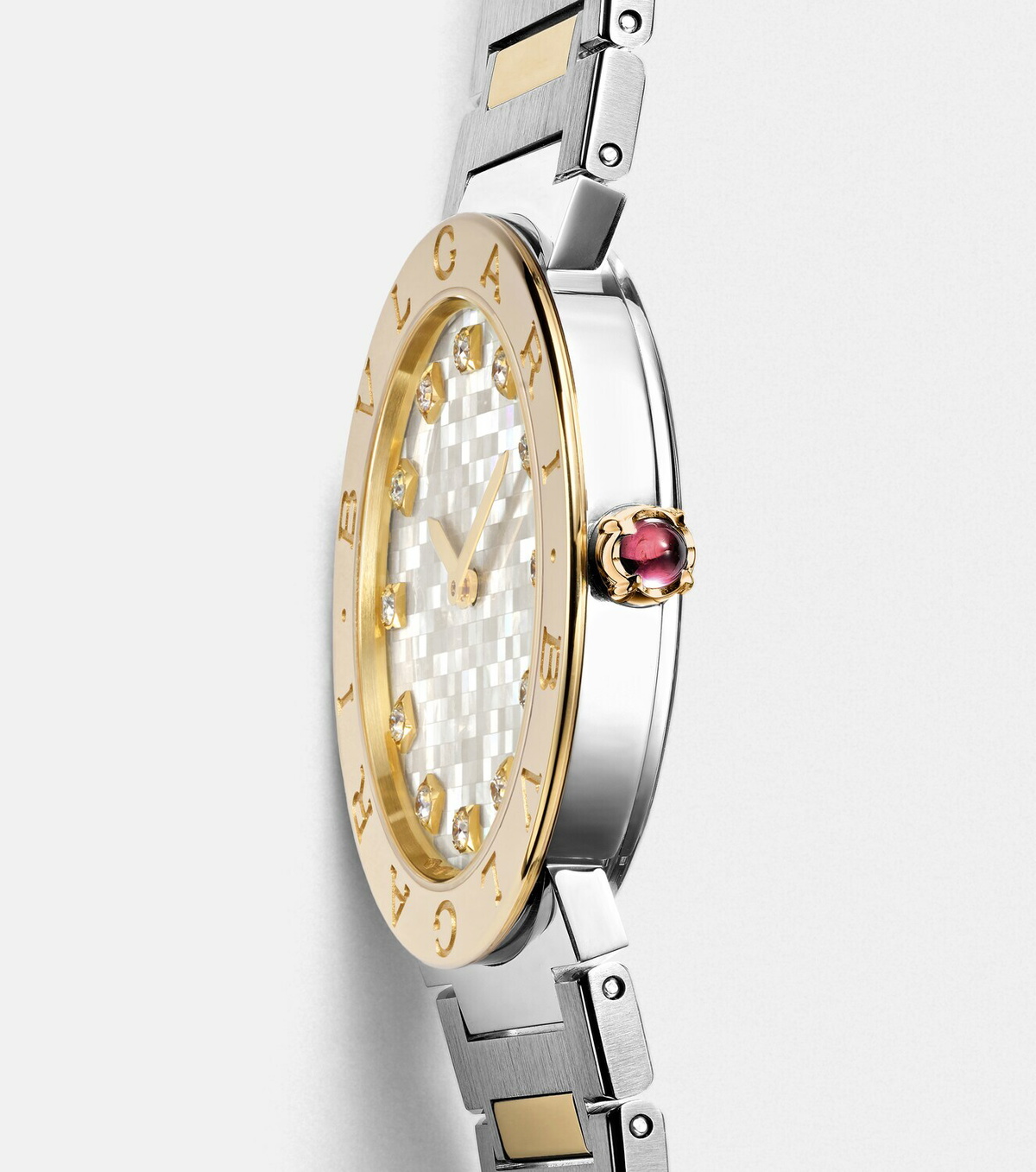 Bvlgari Bvlgari Bvlgari 18kt gold and steel watch with diamonds