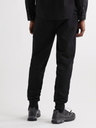 C.P. Company - Tapered Logo-Embellished Cotton-Jersey Sweatpants - Black