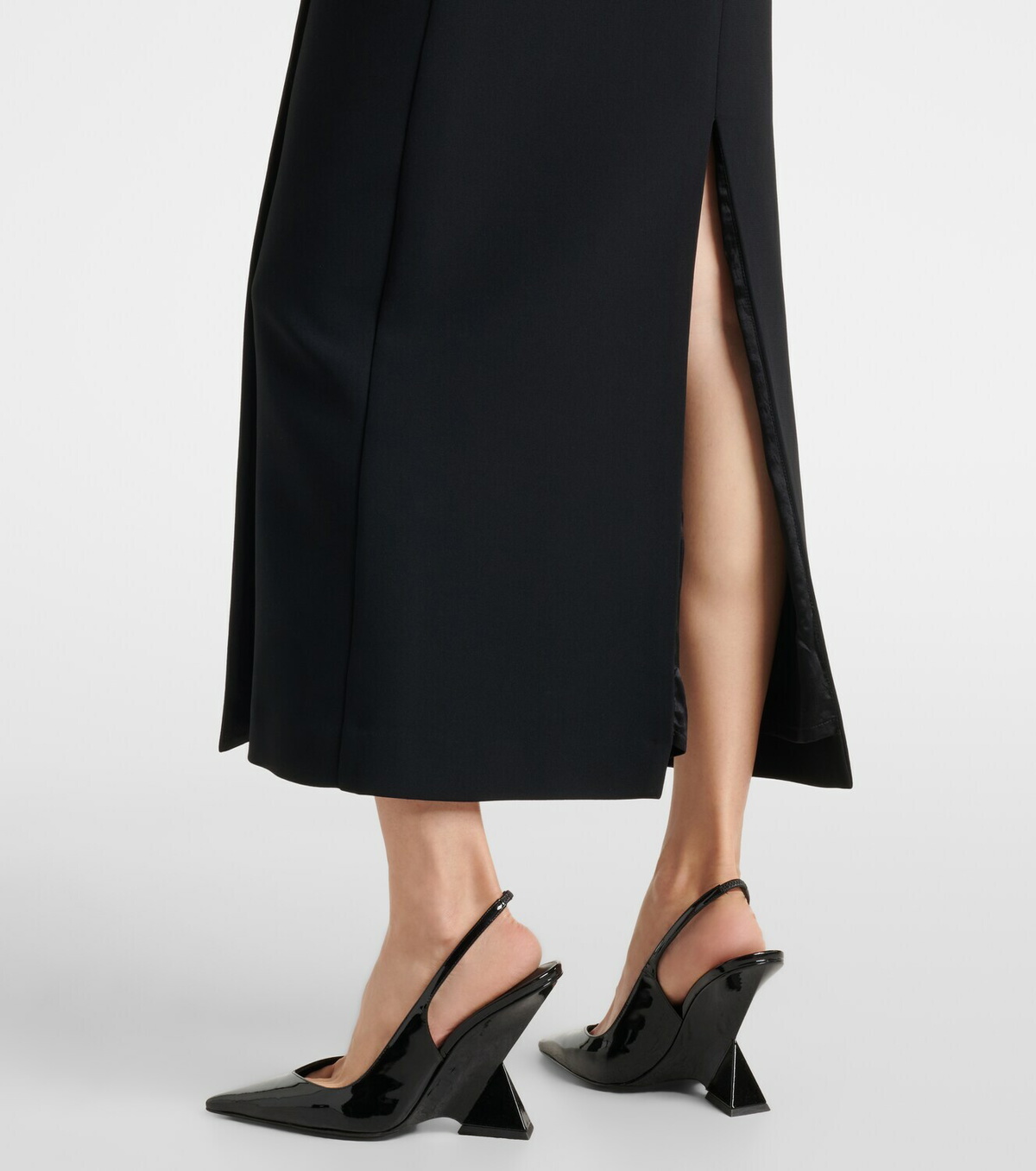 Maticevski Barrier off-shoulder satin midi dress