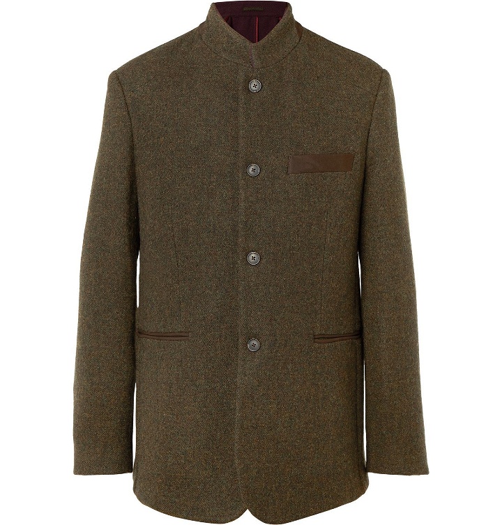 Photo: Purdey - Hawick Unstructured Wool and Cashmere-Blend Tweed Blazer - Green