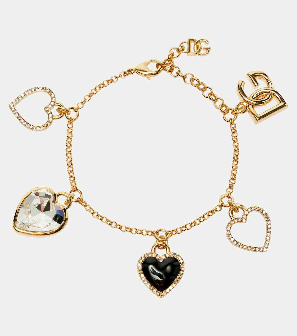 Dolce&Gabbana DG embellished charm bracelet