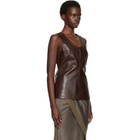Entire Studios Brown Leather Tank Top