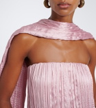 Posse Esme scarf-detail crinkled maxi dress