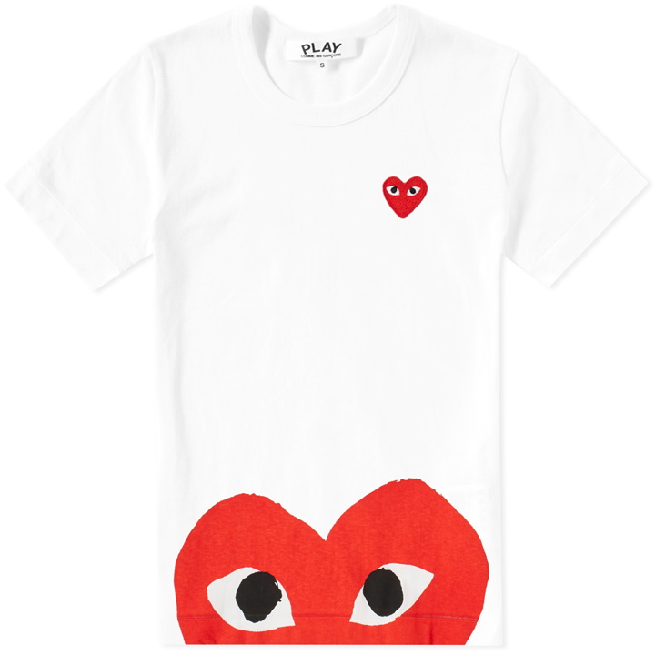 Photo: Comme des Garcons Play Women's Double Red Heart Tee