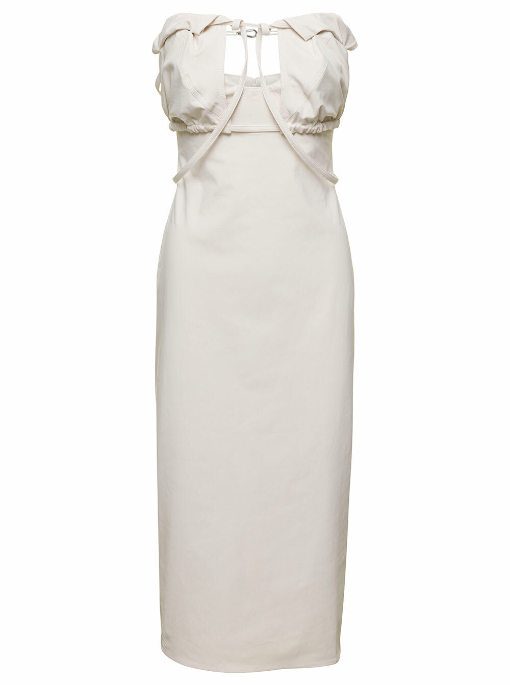 Jacquemus Khaki Le Raphia 'La Robe Bikini' Midi Dress Jacquemus