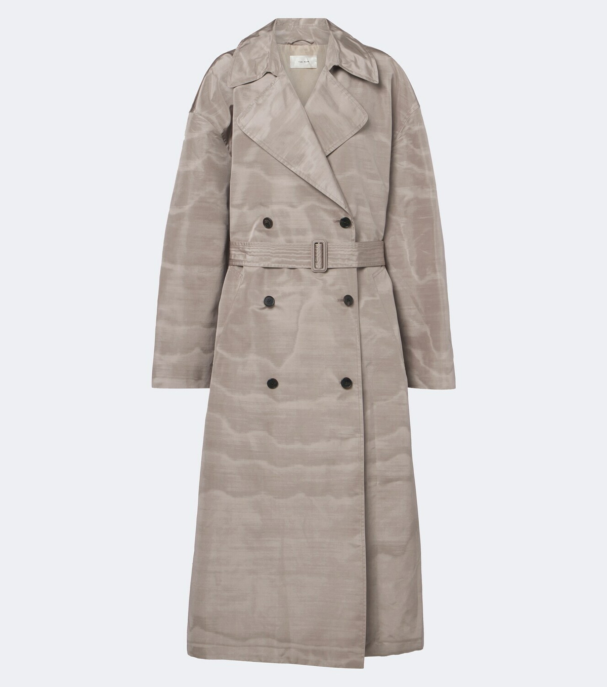 The Row Archa silk moiré faille trench coat