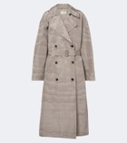 The Row Archa silk moiré faille trench coat