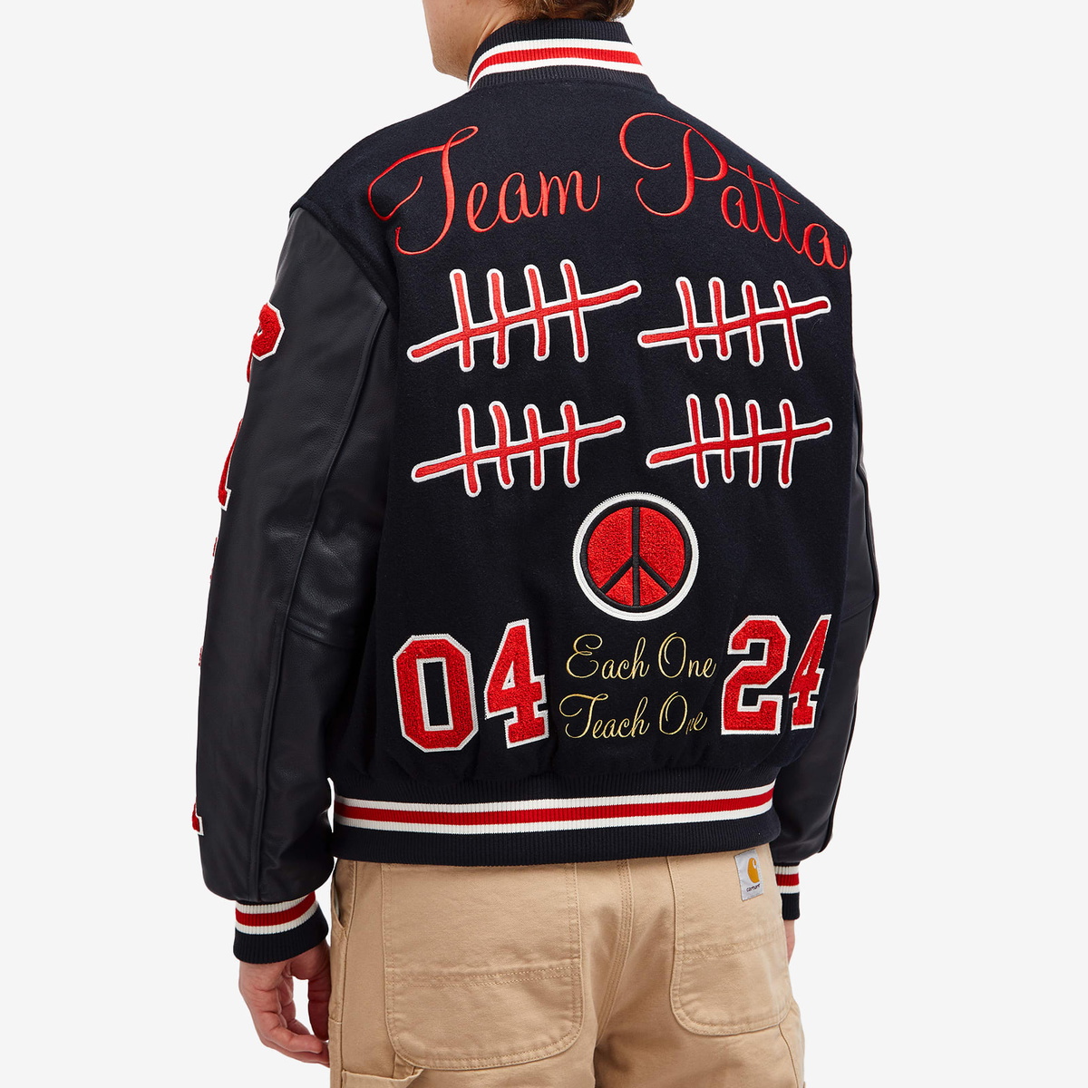 Patta Men's 20th Anniversary Varsity Jacket in Maritime Blue