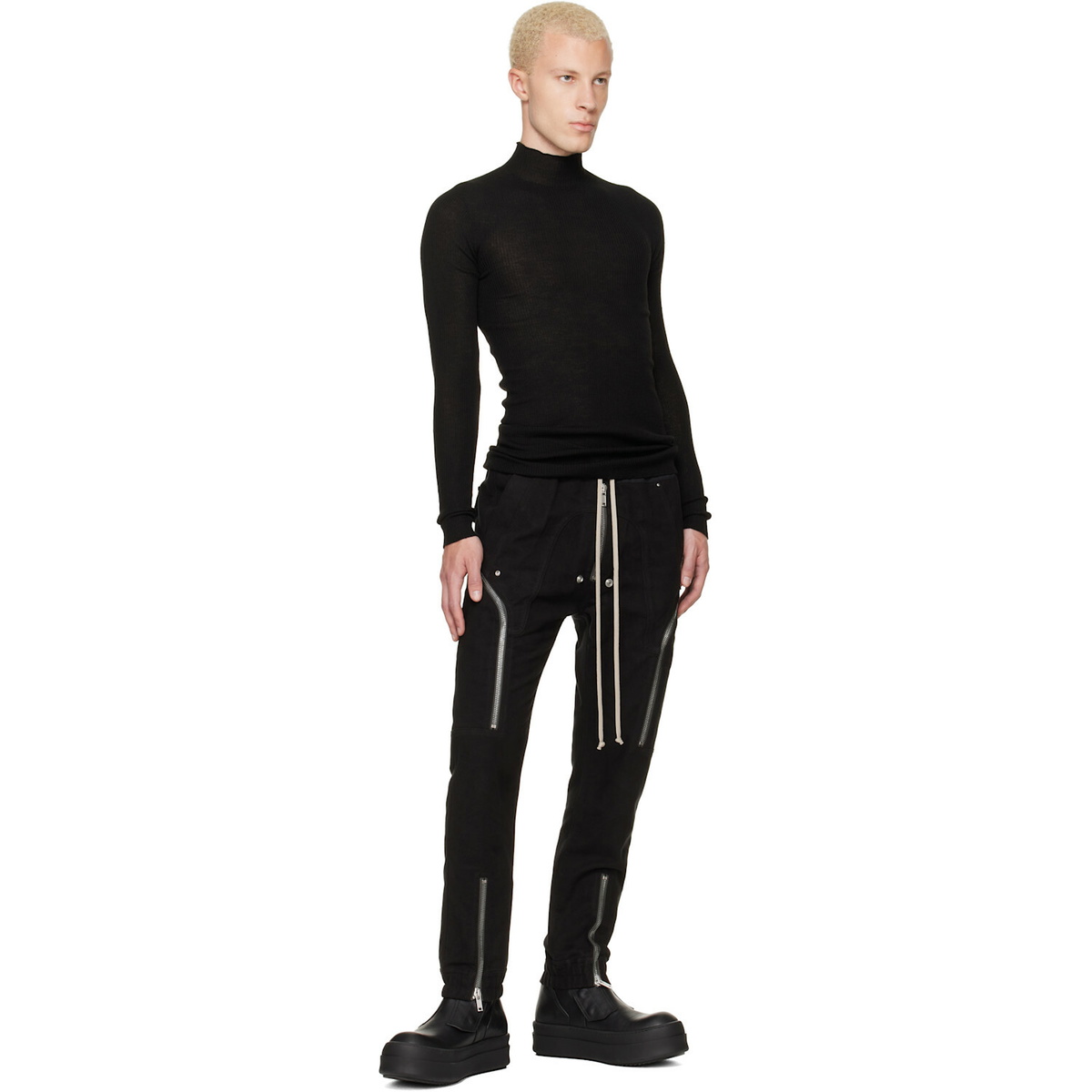 Rick Owens Black Tower Heizer Cargo Pants