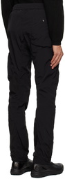 C.P. Company Black Garment-Dyed Track Pants