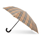 Burberry Beige Vintage Check Folding Umbrella