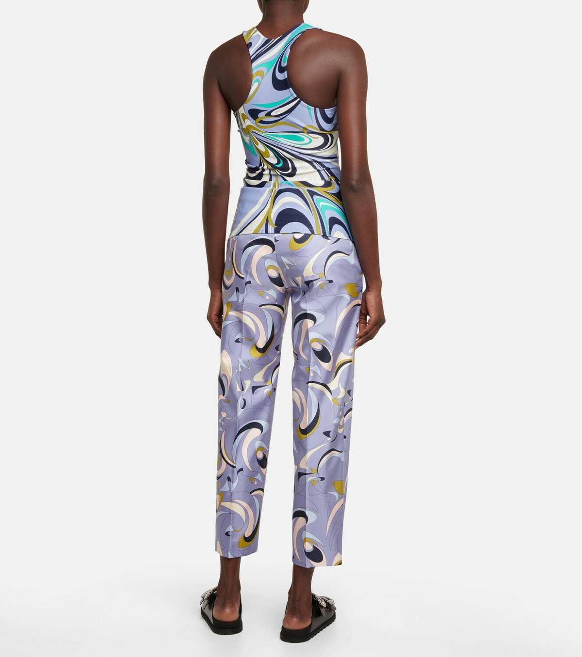 EMILIO PUCCI  チュニック Emilio Pucci White Multicolor Butterfly Print Rayon Tunic