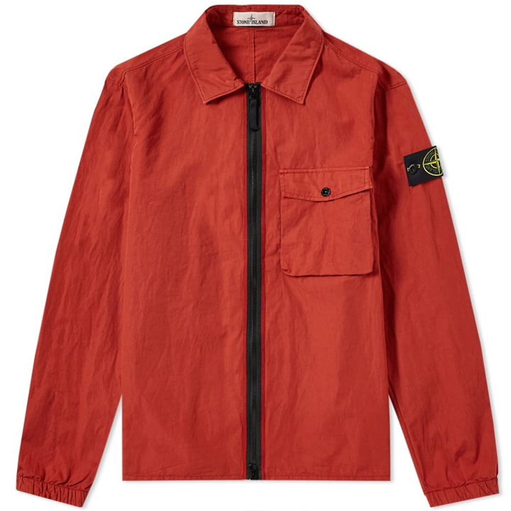 Photo: Stone Island Garment Dyed Zip Pocket Overshirt